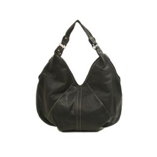 Piel Ladies Large Hobo Bag in Black   2764 BLK