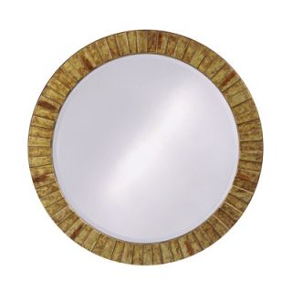 Howard Elliott Serenity Round Framed Mirror in Faux Marble