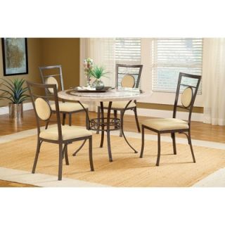 Hillsdale Harbour Point 5 Piece Round Dining Set with Metal Oval Chair