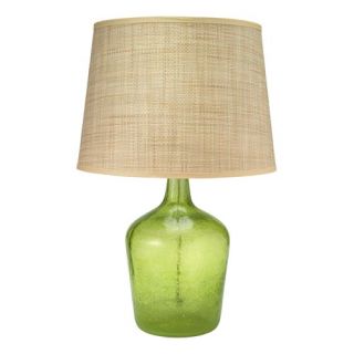 Lamp Works Recycled Glass Cylindrical Table Lamp in Green