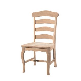 International Concepts Unfinished Wood Country French Side Chair (Set