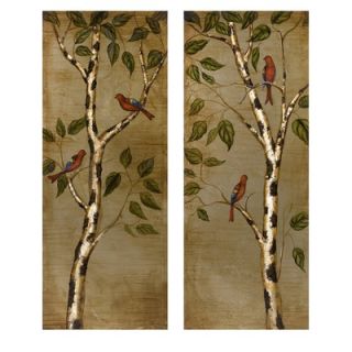 IMAX Songbird Melody Oil Painting (Set of 2)