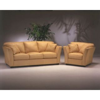 Omnia Furniture Manhattan 4 Seat Sofa Leather Living Room Set   MAN