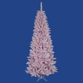 Vickerman Flocked Pink Spruce 7.5 Artificial Christmas Tree