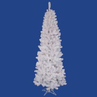 White Salem Pencil Pine 8.5 Artificial Christmas Tree with Multico