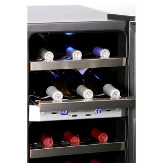 Whynter 21 Bottle Dual Temperature Zone Wine Cooler   WC 211DZ