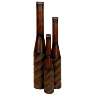 Tall Fluted Neck Vases (Set of 3)