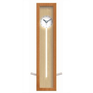 Illusion Wood Pendulum Wall or Table Clock In Natural