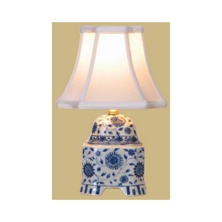 14 x 9 Jar Lamp in Blue and White