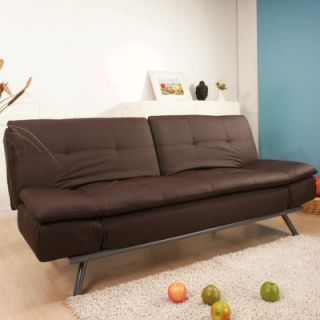 Abbyson Living Faux Leather Convertible Sofa   AD 100L X