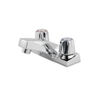 Pfirst Series Centerset Bathroom Faucet with Double Knob Handles