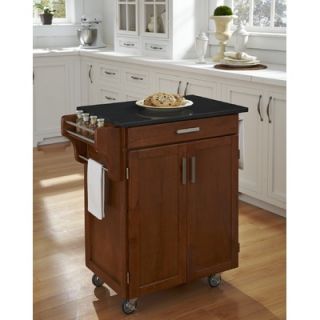 Home Styles Oak Kitchen Cart with Black Granite