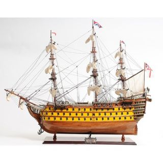 Old Modern Handicrafts HMS Victory Painted Ship