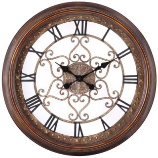 Cooper Classics Audrey Round Clock in Distressed Copper