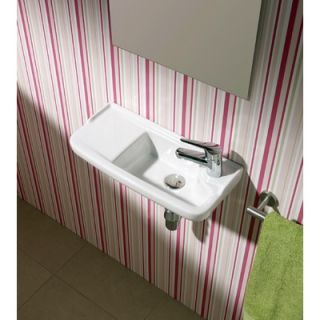 Bissonnet Universal Oxigen Wall Hung Ceramic Bathroom Sink in White