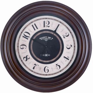 Cooper Classics Pearce Wall Clock in Mahogany