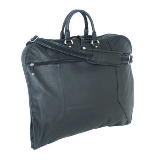 Sondrio Leather Garment Bag in Black