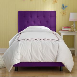 Skyline Furniture Tufted Micro Suede Youth Bed in Purple