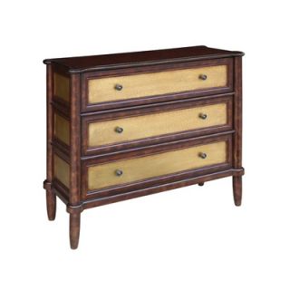 Gails Accents Classic Three Drawer Chest withDistressed Gold Crackle