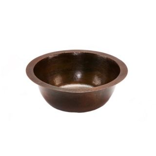 14 Round Hammered Copper Bar Sink in Oil Rubbed Bronze