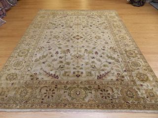  Green Hand Knotted Wool Indo Persian Classic Oriental Rug New