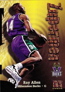 1997 98 Skybox Thunder Ray Allen Z Force SUPER RAVE #/d 50 Extremely