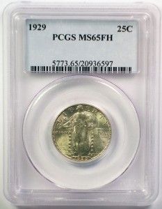 1929 Standing Liberty Quarter Silver Coin PCGS MS 65 Full Head WOW