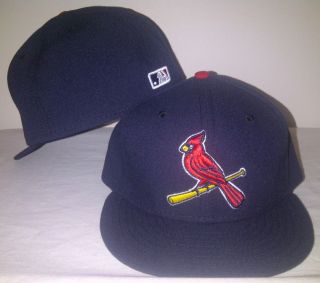 NEW ERA 59Fifty St Louis Cardinals 7 5/8 Cap Hat Navy Blu MLB On Field