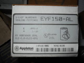 Appleton EYF150 11 2 Seal One New Explosionproof