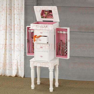 Jewelry Lingerie Armoire in a White Finish by Coaster 900146