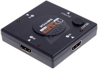 Port 1080p HDMI Switcher Splitter Box Audio Switch Hub for HDTV PS3