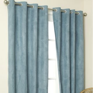  Media Suede Insulated Solid Color Grommet Top Curtain Panel