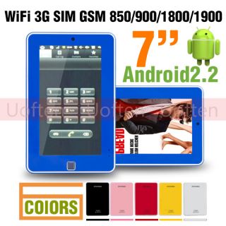 Unlocked 7 inch 4GB Android 2 2 Mid Tablet Phone Call GSM Sim WiFi