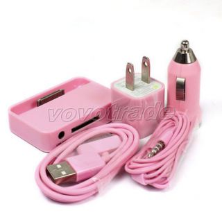Car Charger USB Data Cable US Charger Headset Dock for iPod iPhone 3