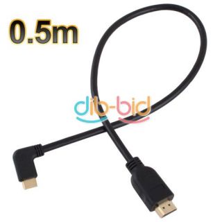 High Speed 0 5M 90 Angle HDMI to Mini HDMI Cable V1 4 3D for
