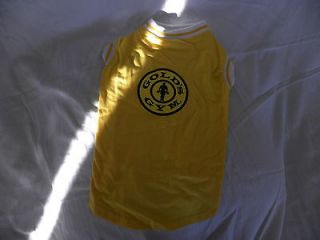 dog clothing apparel golds gym tank yellow medium new time