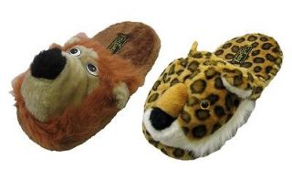 Fuzzy Furry Plush Animal Face Super Soft Animal House Slippers For