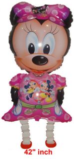 MINNIE Mouse Walking Pet Mylar Balloon Air MICKEY Happy Birthday Baby