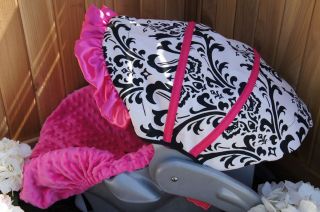 Graco SnugRide Infant Car Seat Cover Damask Hot Pink