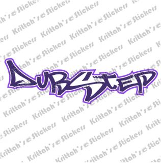 Dubstep Graffiti Purple and Lavender Vinyl Decal 9 x 3 inches K409