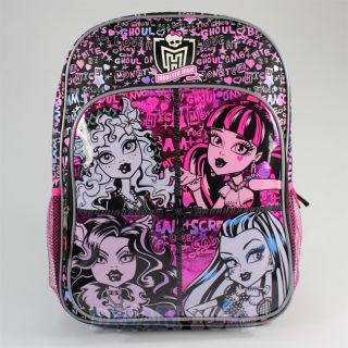Monster High Graffiti 16 Large Backpack Book Bag Girls Frankie Stein