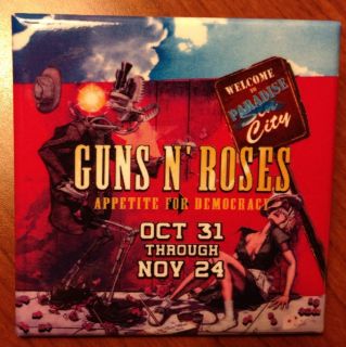 Hard Rock Promo Pin for Guns N Roses Appetite for Democracy Paradise