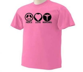  Peace Love Nursing Nurse T Shirt