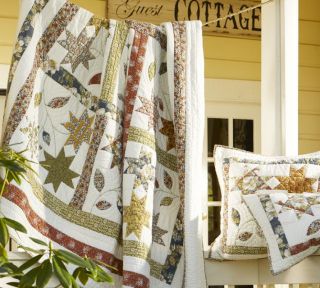 New Pottery Barn 6P Healdsburg Patchwork King Quilted Bedding 2 Std 3