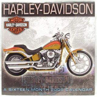 2008 Harley Davidson Vintage Motor Cycles Wall Calendar