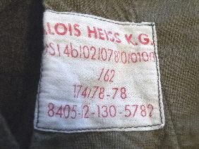 Vintage Mens Alois Heiss K G Military Army Field Pants