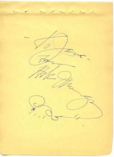 Helen Morgan Vintage 1930s Original Signed Page Autographed Hand Drawn