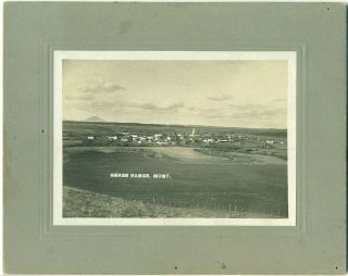 Montana Grass Range Birdseye View C 1910 Cabinet Photograph