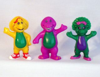  PVC Barney Baby Bop BJ Figures 1996 3 High Toy Hard to Find