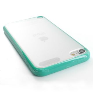 Teal Clear Hard Gel Hybrid TPU Candy Case Cover Apple iPod Touch 5 5g